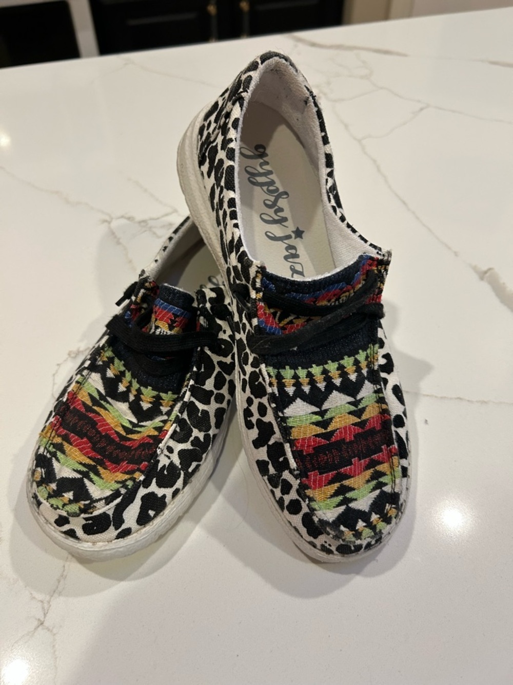Gypsy Jazz Slip On Western Print Shoes - Picture 3 of 9